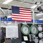 Large American Flag In KMC Factory