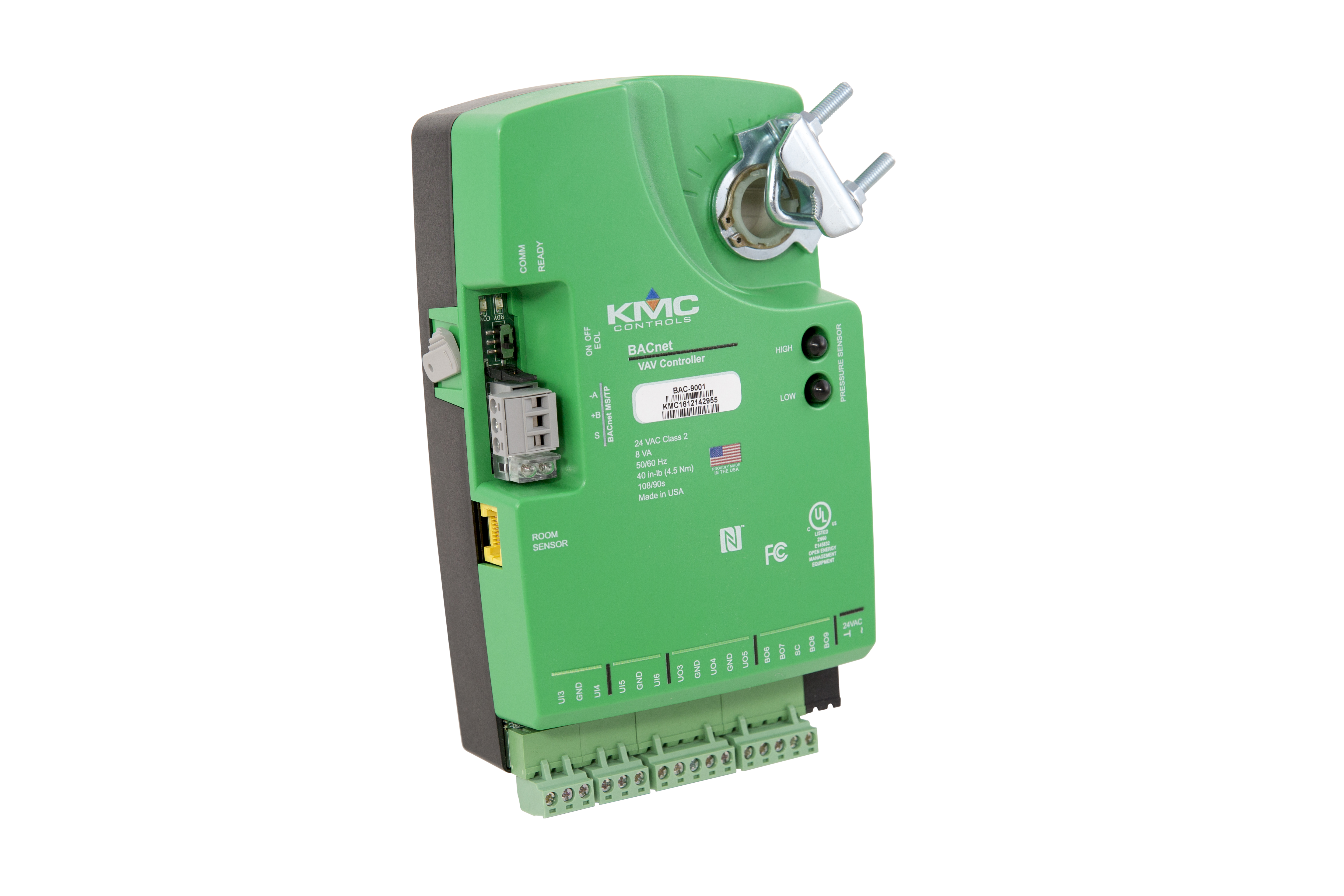 KMC Controls BAC-9001 Controller VAV PI BACnet AAC 40 in-lbs 90 sec MSTP NEW 