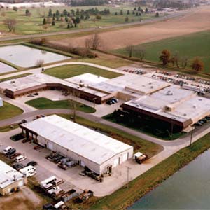 Aerial Shot of KMC Controls campus in the 1990s