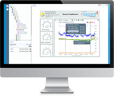 computer screen with niagara building control software